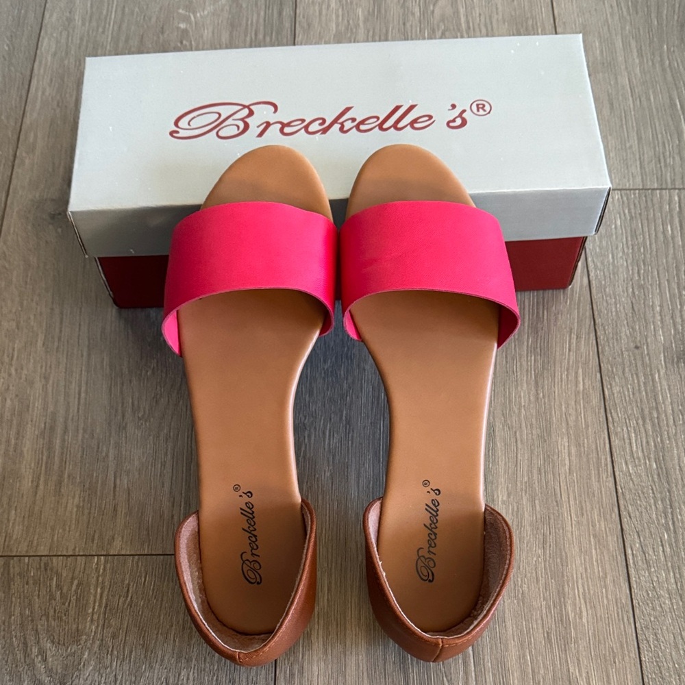 Breckelles Pink and Brown Women's Sandals